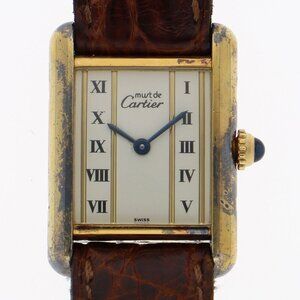CARTIER Watches 5057001 Gold Plated/leather Quartz